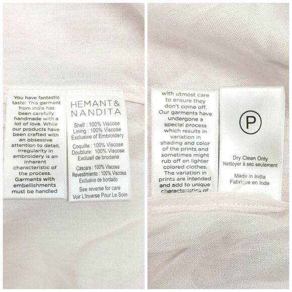 Hemant & Nandita Suki Ruffled Short Dress Large - Picture 14 of 14